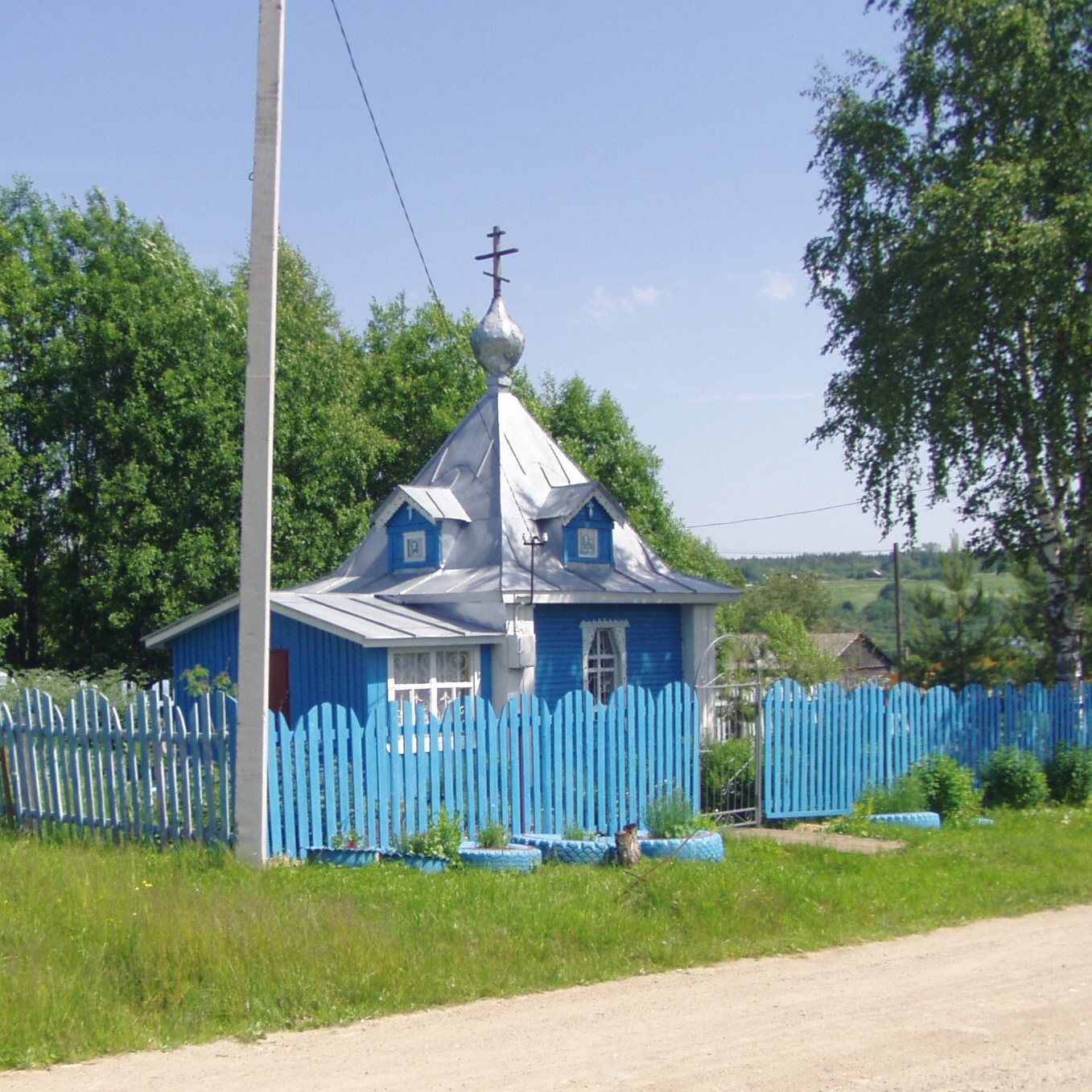 Часовня  Тихвинской иконы Божией Матери в пос. Нижне-Кубенский.