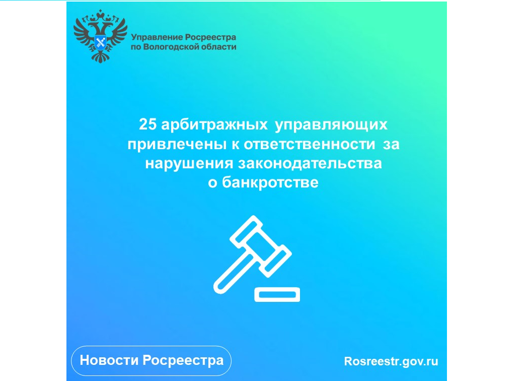 Двадцать пять арбитражных управляющих наказаны за нарушения законодательства о банкротстве.